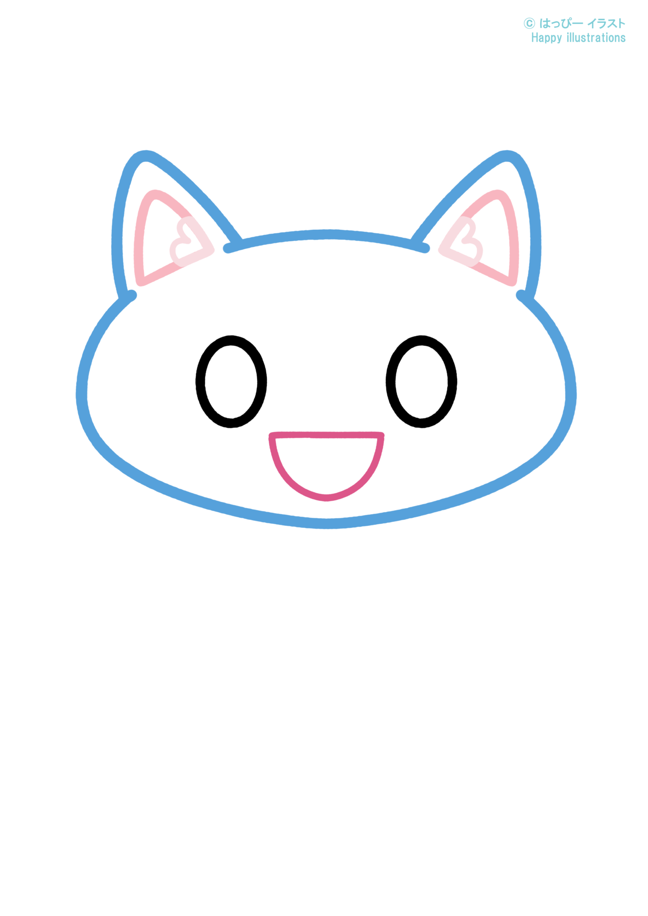 型紙：ネコ：可愛いイラスト：cat illustration