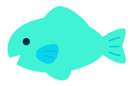 ハッピーイラスト：可愛い「お魚」イラスト