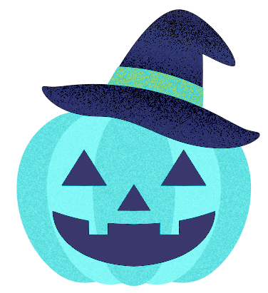 ハッピーイラスト：ハロウィン素材：かぼちゃ・ぼうし：イラスト：Happy-illustrations-halloween-materilas-set-pumpkins-hats-colorful