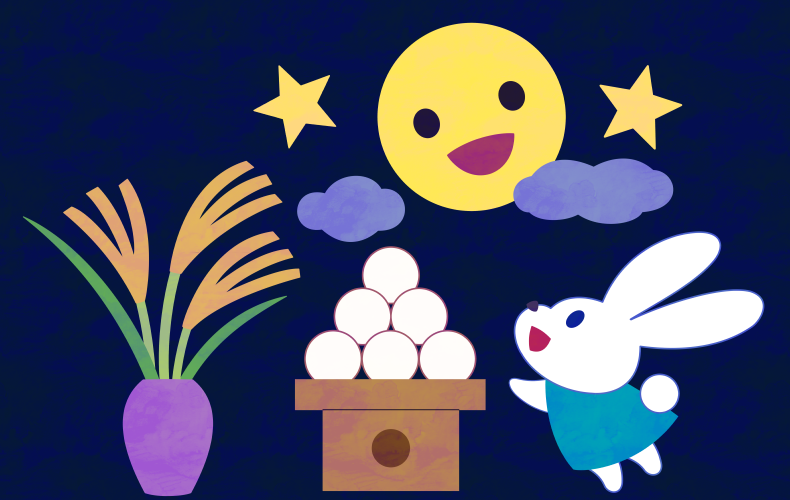 ハッピーイラスト：お月見セット・個別素材：Happy-illustrations-moon viewing-set-individual-materials