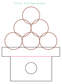 ハッピーイラスト：可愛いお月見（１５夜）セットのお団子の型紙：Happy-illustrations-Moon-viewing-pattern-dumpling