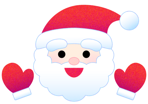 ハッピーイラスト：サンタクロース：可愛いイラスト：Happy-illustrations-santa-claus