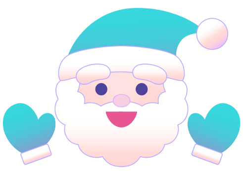 ハッピーイラスト：サンタクロース：可愛いイラスト：Happy-illustrations-santa-claus