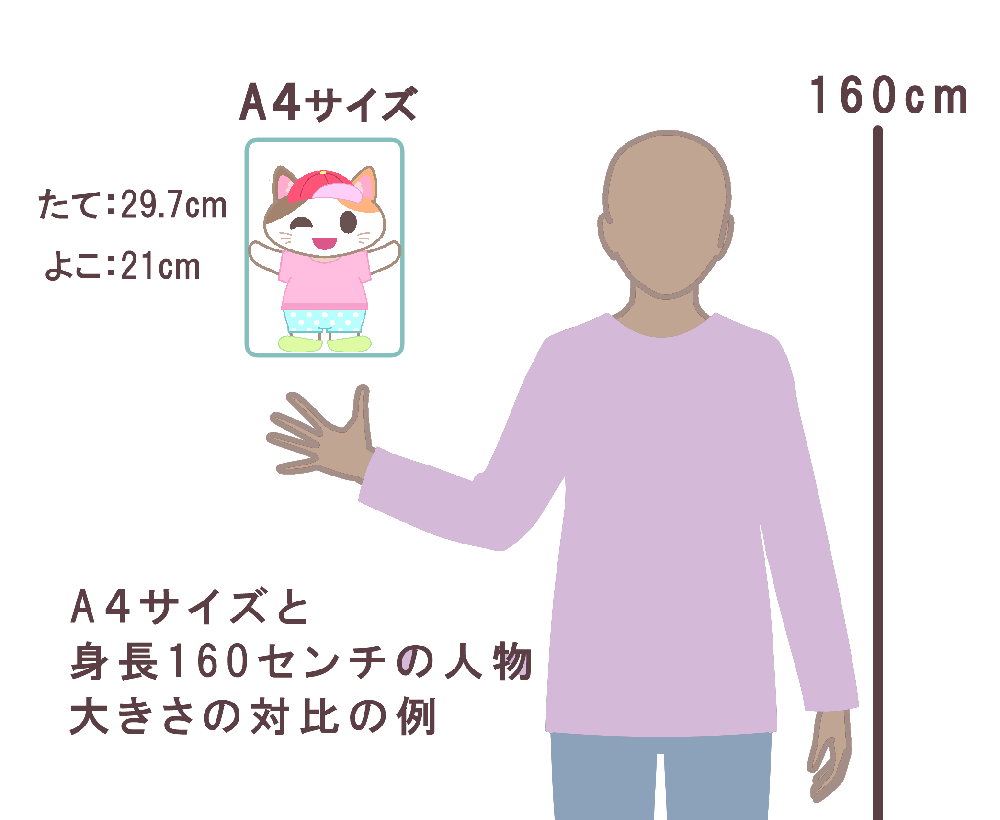 イラストとA4の大きさ目安