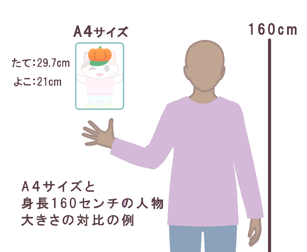 イラストとA4の大きさ目安