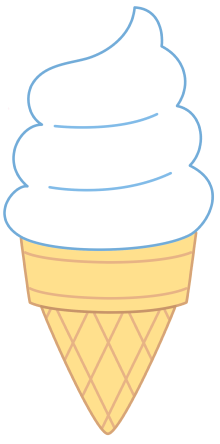 ハッピーイラスト：可愛いソフトクリーム：バニラ：Happy-illustrations-Soft-serve