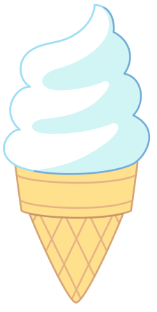 ハッピーイラスト：可愛いソフトクリーム：バニラ：Happy-illustrations-Soft-serve